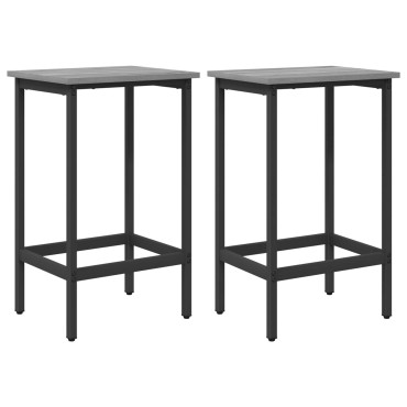 vidaXL Μπαρ σκαμπό 2 τεμ. Γκρι Sonoma 40x32x64 εκ