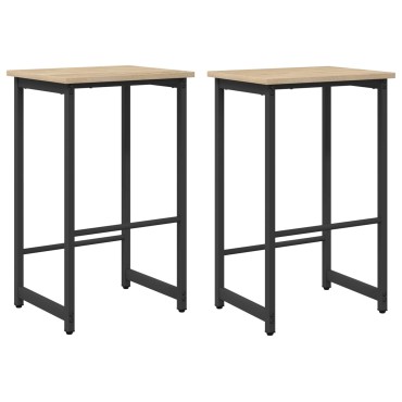 vidaXL Μπαρ σκαμπό 2 τεμ. Sonoma Δρυς 40x32x64 εκ