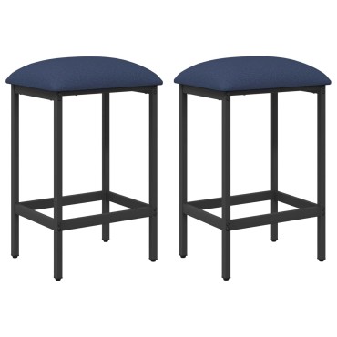vidaXL Μπαρ σκαμπό 2 τεμ. Μπλε 40x32x74cm Επεξεργασμένο Ξύλο