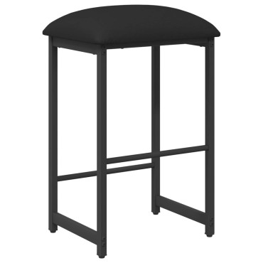 vidaXL Μπαρ σκαμπό Μαύρο 40x32x74cm Επεξεργασμένο Ξύλο