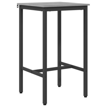 vidaXL Τραπέζι μπαρ 52x52x110cm Επεξεργασμένο Ξύλο Γκρι Sonoma 1 τεμ.