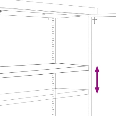 vidaXL Αρχειοθήκη Λευκή 90x40x180cm Ατσάλινη 1 τεμ.