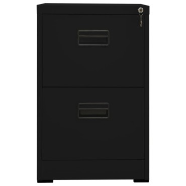 vidaXL Αρχειοθήκη Μαύρη 46x62x72,5cm από Ατσάλι 1 τεμ.
