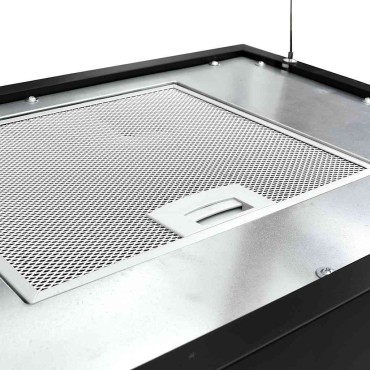 vidaXL Απορροφητήρας Νησίδα Κρεμαστός Αφής με LCD Ατσάλινος 55x37x(62-133,5)cm
