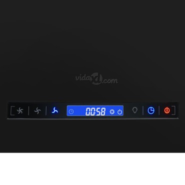 vidaXL Απορροφητήρας Νησίδα Κρεμαστός Αφής με LCD Ατσάλινος 55x37x(62-133,5)cm