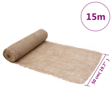 vidaXL Ρολό Γιούτας 0,5x15 μ. 100% Γιούτα 200 γρ./τ.μ.