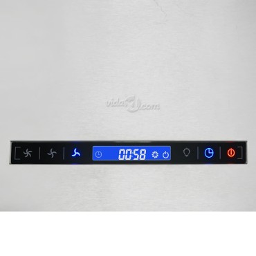 vidaXL Απορροφητήρας Νησίδα Κρεμαστός Αφής με LCD Ανοξ. Ατσάλι 55x37x(62-133,5)cm