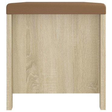vidaXL Κουτί Αποθήκευσης Sonoma Δρυς 105x40x45cm Επεξ. Ξύλο+ Μαξιλάρι 1 τεμ.