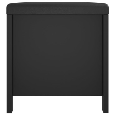 vidaXL Κουτί Αποθήκευσης Μαύρο 105x40x45cm Επεξ. Ξύλο με Μαξιλάρι 1 τεμ.