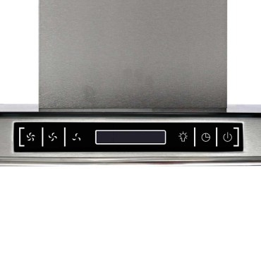 vidaXL Απορροφητήρας Νησίδας με Οθόνη LCD 90x54x(59-106)cm