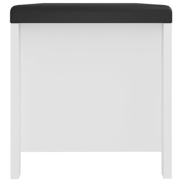 vidaXL Κουτί Αποθήκευσης Λευκό 105x40x45cm Επεξ. Ξύλο με Μαξιλάρι 1 τεμ.