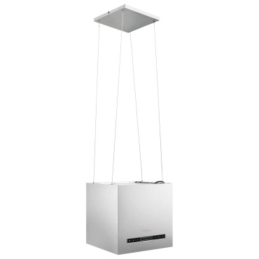 vidaXL Απορροφητήρας Νησίδα Κρεμαστός Αφής με LCD Ανοξ. Ατσάλι 37x37x(62-136,5)cm