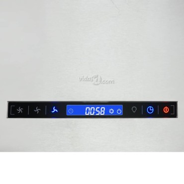 vidaXL Απορροφητήρας Νησίδα Κρεμαστός Αφής με LCD Ανοξ. Ατσάλι 37x37x(62-136,5)cm