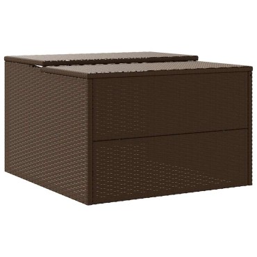 vidaXL Σκέπαστρο για Χλοοκοπτ. Ρομπότ Καφέ 86x90x52/57 εκ. Συνθ. Ρατάν