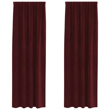 vidaXL Κουρτίνες 2 τμχ. Κόκκινο 140x245cm Βελούδο