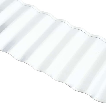 vidaxl Άκρη Γκαζόν 1000 x 25 x 0,03 εκ. Γαλβανισμένος Χάλυβας Ασημί