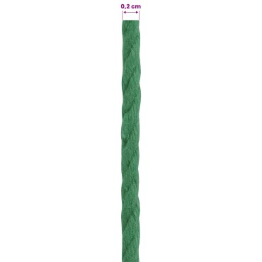 vidaXL Cotton Twine 10 τμχ. 2 mm 100 m Πράσινο 100% Βαμβάκι