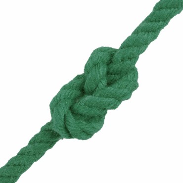 vidaXL Cotton Twine 4 mm 50 m Πράσινο 100% Βαμβάκι