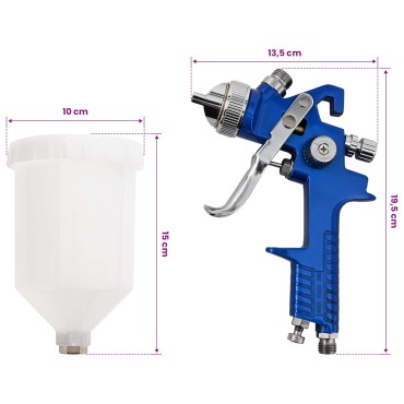 vidaXL Πιστόλι Ψεκασμού HVLP με Δοχείο 600 ml Ακροφύσιο 1,4 mm 600 ml