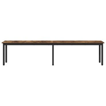 vidaXL παγκάκι Καπνιστό Δρύς 200x35x45cm Επεξεργασμένο Ξύλο