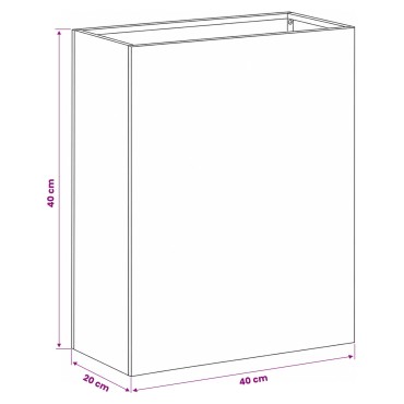 vidaXL Γλάστρα Κήπου 2 τμχ. Ασημί 40 x 20 x 40 εκ Ανοξείδωτο Ατσάλι