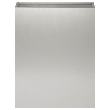 vidaXL Γλάστρα Κήπου Ασημί 40 x 20 x 50 εκ Ανοξείδωτο Ατσάλι