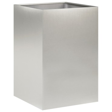 vidaXL Γλάστρα Κήπου Ασημί 50 x 50 x 75 cm Ανοξείδωτο Ατσάλι
