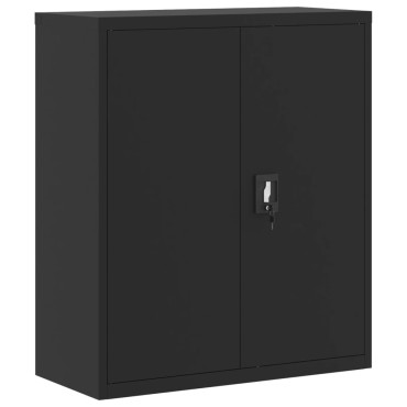 vidaXL Αρχειοθήκη Μαύρη 90x40x105cm από Ατσάλι 1 τεμ.