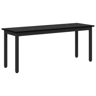 vidaXL παγκάκι Μαύρη Οξυά 110x35x45cm Επεξεργασμένο Ξύλο
