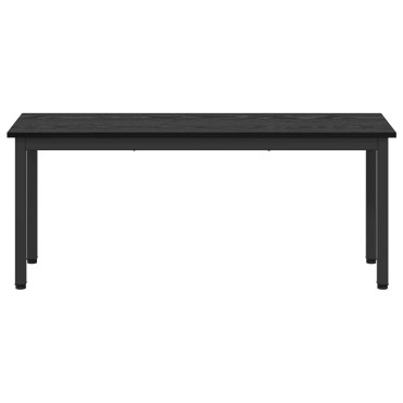 vidaXL παγκάκι Μαύρη Οξυά 110x35x45cm Επεξεργασμένο Ξύλο