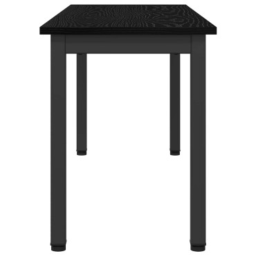 vidaXL παγκάκι Μαύρη Οξυά 110x35x45cm Επεξεργασμένο Ξύλο