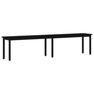 vidaXL παγκάκι Μαύρη Οξυά 200x35x45cm Επεξεργασμένο Ξύλο