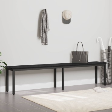 vidaXL παγκάκι Μαύρη Οξυά 200x35x45cm Επεξεργασμένο Ξύλο