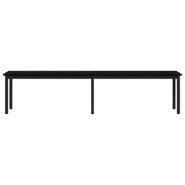 vidaXL παγκάκι Μαύρη Οξυά 200x35x45cm Επεξεργασμένο Ξύλο