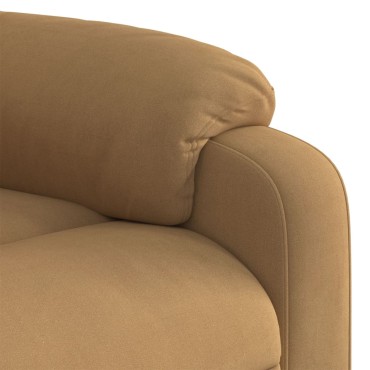 vidaXL Πολυθρόνα Ανακλινόμενη με Ανύψωση Καφέ Βελούδινη 75x92,5x100cm 1 τεμ.