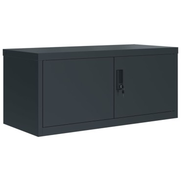vidaXL Αρχειοθήκη Ανθρακί 90x40x180cm Ατσάλινη