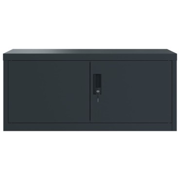 vidaXL Αρχειοθήκη Ανθρακί 90x40x180cm Ατσάλινη