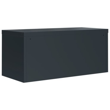 vidaXL Αρχειοθήκη Ανθρακί 90x40x180cm Ατσάλινη