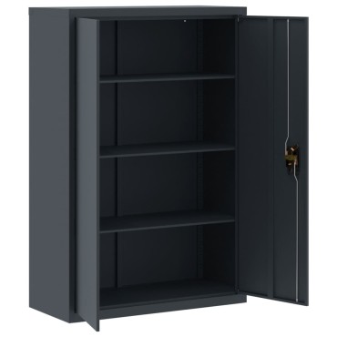vidaXL Αρχειοθήκη Ανθρακί 90x40x180cm Ατσάλινη