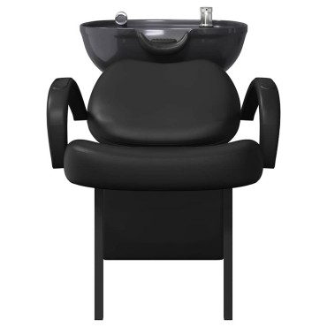vidaXL Καρέκλα Σαμπουάν Μαύρο 136 x 60 x 92 εκ. Πλαστικό