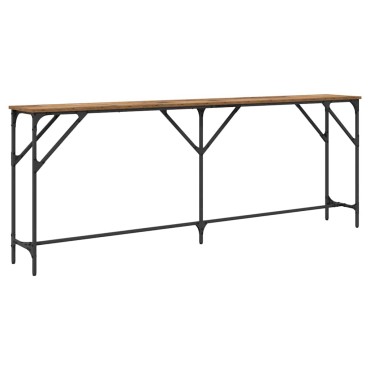 vidaXL Τραπέζι κονσόλας Παλιό Ξύλο 200x29x75cm 1 τεμ.