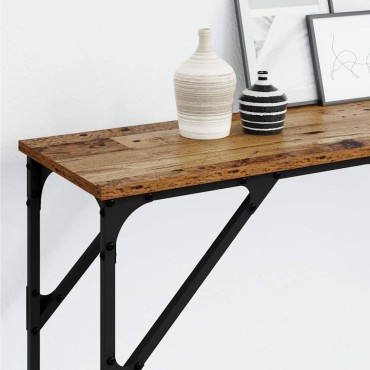 vidaXL Τραπέζι κονσόλας Παλιό Ξύλο 200x29x75cm 1 τεμ.