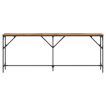 vidaXL Τραπέζι κονσόλας Παλιό Ξύλο 200x29x75cm 1 τεμ.