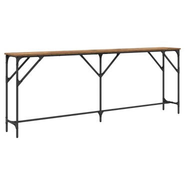 vidaXL Τραπέζι κονσόλας Παλιό Ξύλο 200x29x75cm 1 τεμ.