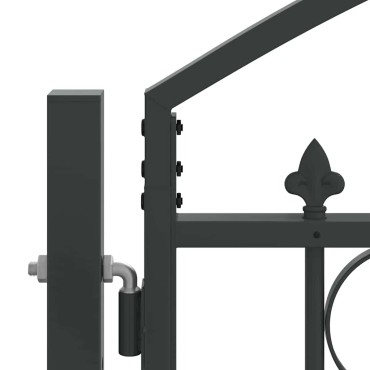 vidaXL Πύλη Φράχτη ASSEN 401 x 175,5 εκ. Ατσάλι Γκρι Κλειδώσιμο