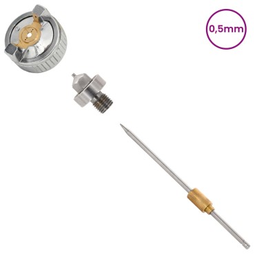vidaXL Μύτη Ψεκαστήρα HVLP Μύτη 0,8 mm Ασημί Ανοξείδωτο Ατσάλι
