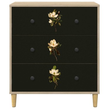 vidaXL Κουτί με συρτάρια BREMEN Τύπωμα Μαγνολίας 66x36,5x75cm