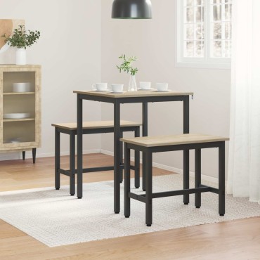 vidaXL Τραπεζαρίες 60x60x75cm Επεξεργασμένο Ξύλο Sonoma Δρυς