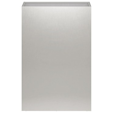 vidaXL Γλάστρα Κήπου Ασημί 50 x 40 x 75 εκ. Ανοξείδωτο Ατσάλι