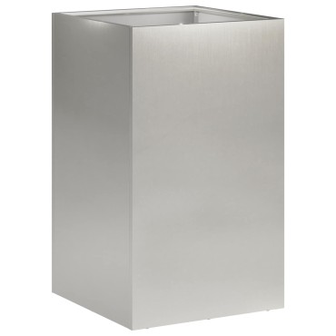 vidaXL Γλάστρα Κήπου 2 τμχ. Ασημί 30 x 30 x 50 cm Ανοξείδωτο Ατσάλι